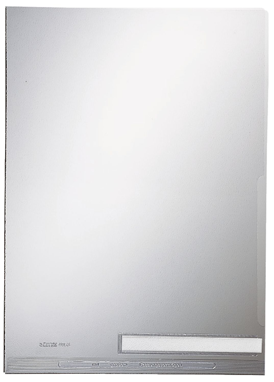 4053 Maxi Sichthülle A4 mit Beschriftungsfenster, genarbt, 0,20 mm, Fenster unten