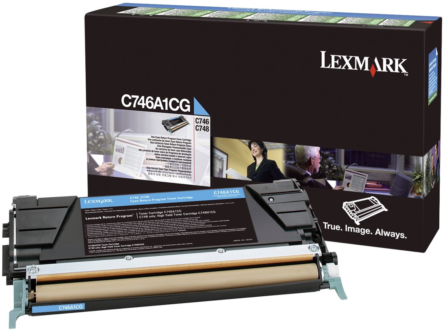 Original Lexmark Tonerkartusche cyan return program (00C746A1CG,0C746A1CG,C746A1CG)