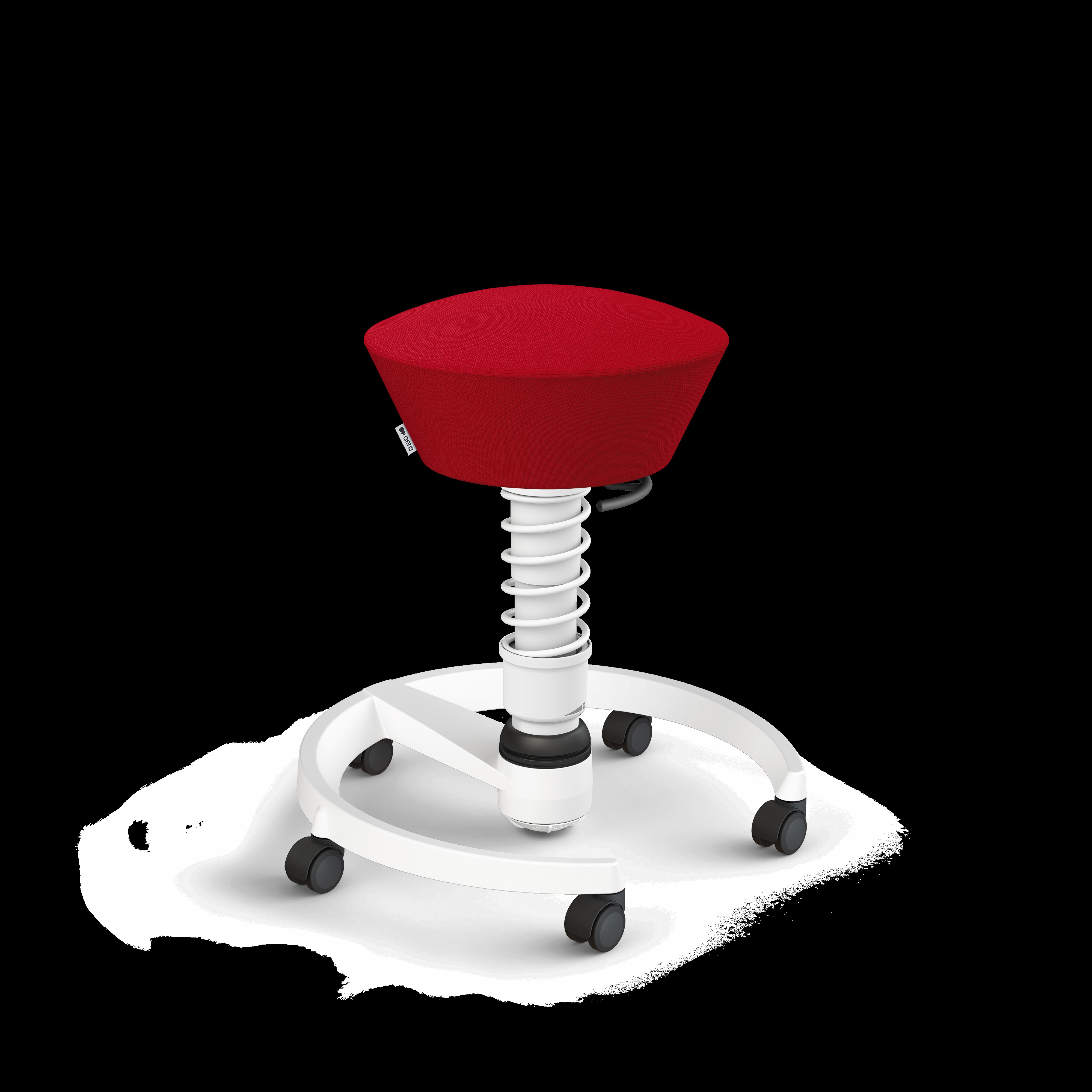 Aeris Swopper mit Hartbodenrollen 102-HB-STWH-WH-CP03, rot / weiß Aeris Swopper mit Hartbodenrollen 102-HB-STWH-WH-CP03, rot / weiß
