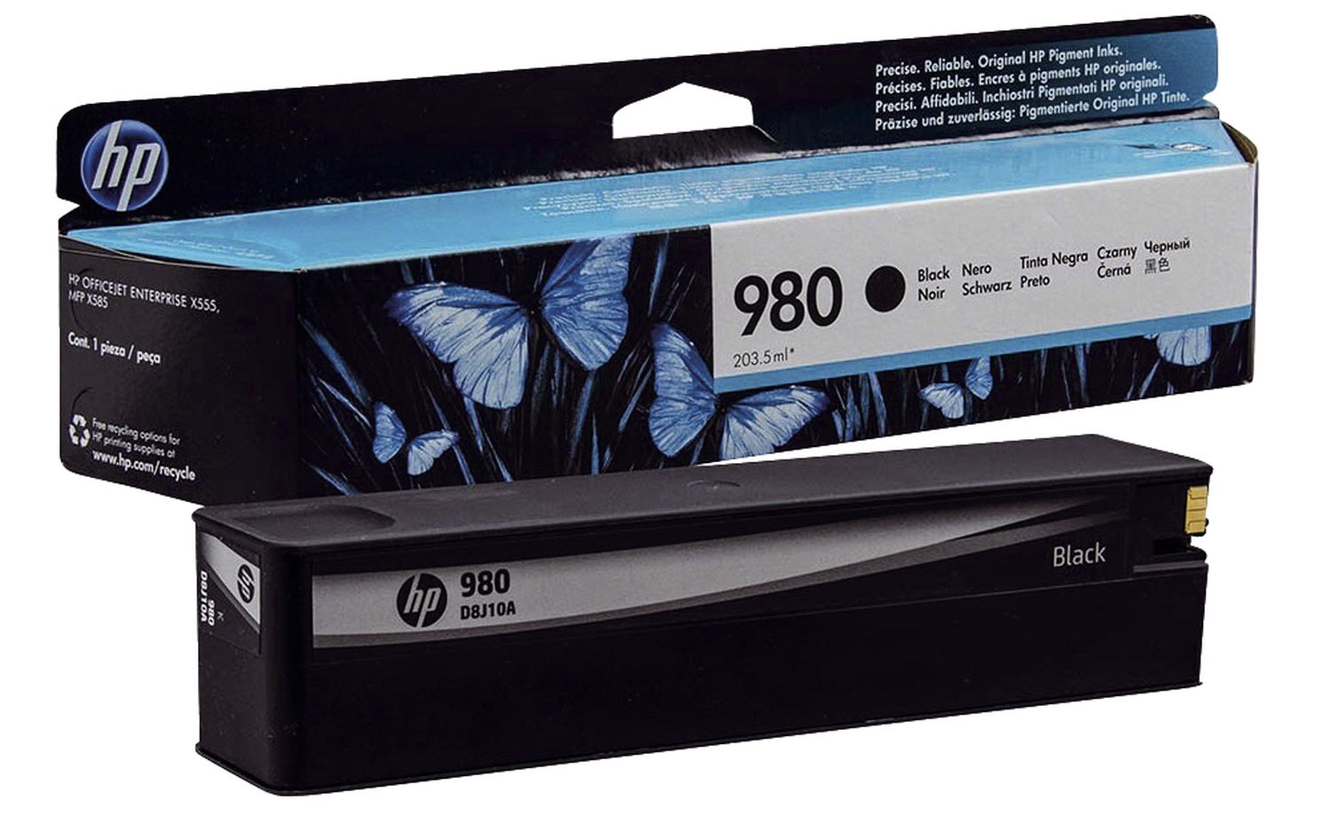 Original HP Tintenpatrone schwarz (D8J10A,980,980BK,980BLACK,NO980,NO980BK,NO980BLACK)