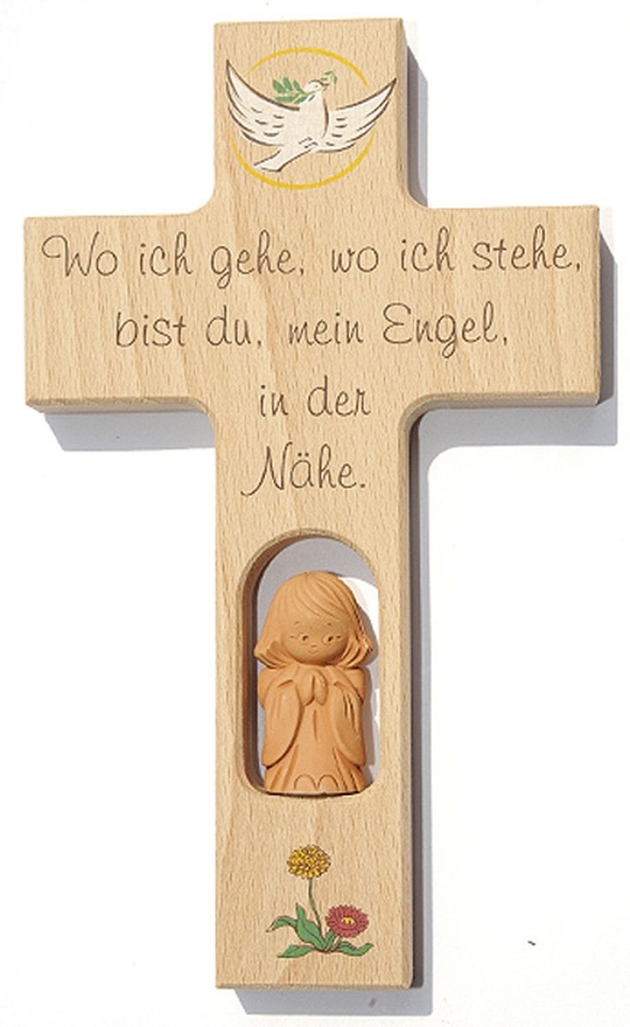 Kinderkreuz "wo ich gehe" - Holz, 20 cm Kinderkreuz "wo ich gehe" - Holz, 20 cm