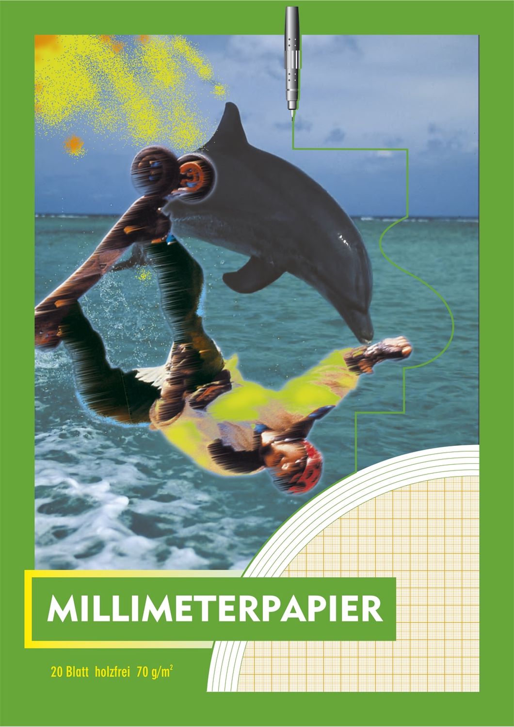 Millimeterpapier - Block mit 20 Blatt, A3, 70 g/qm