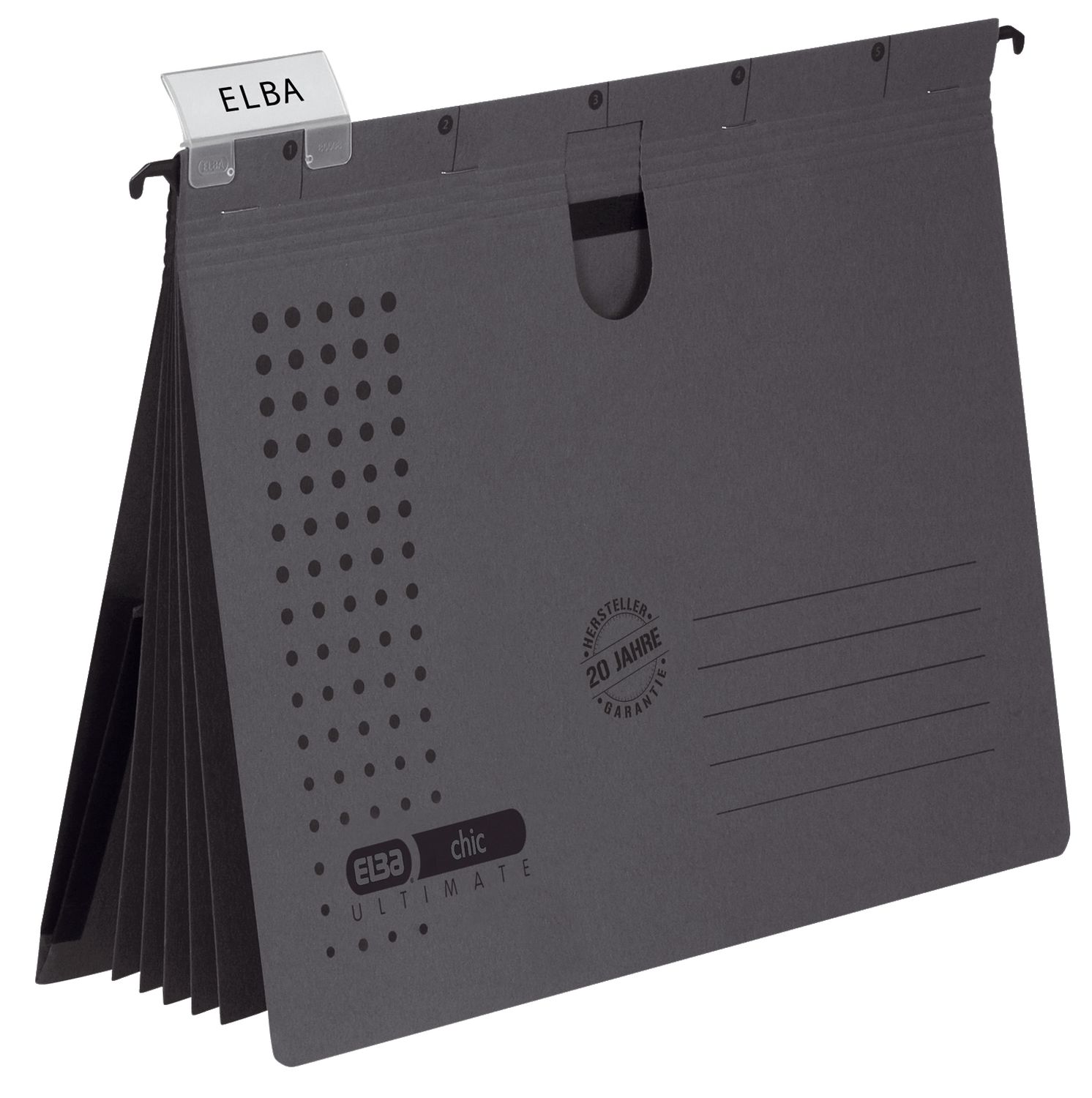 Personalhefter Elba chic ULTIMATE® 100333016, Din A4, 5 kaufmännische Heftungen, Karton (RC) 230 g/qm, anthrazit, VE = 5 Stück Personalhefter Elba chic ULTIMATE® 100333016, Din A4, 5 kaufmännische Heftungen, Karton (RC) 230 g/qm, anthrazit, VE = 5 Stück