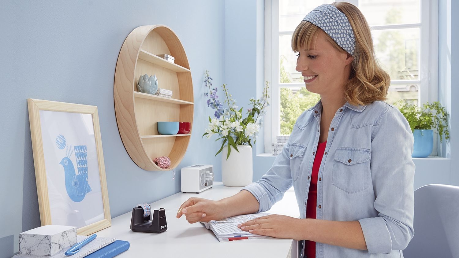 Tischabroller Easy Cut® Smart ecoLogo® - inkl. 1 Rolle Klebefilm kristal-klar