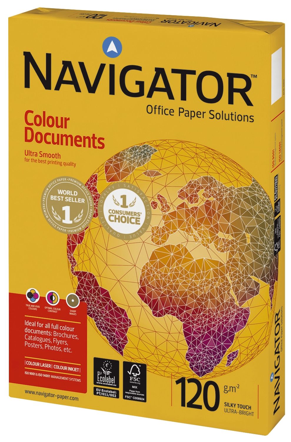 Kopierpapier Navigator Colour Documents N12A4, DIN A4, 120 g/qm, weiß, 250 Blatt