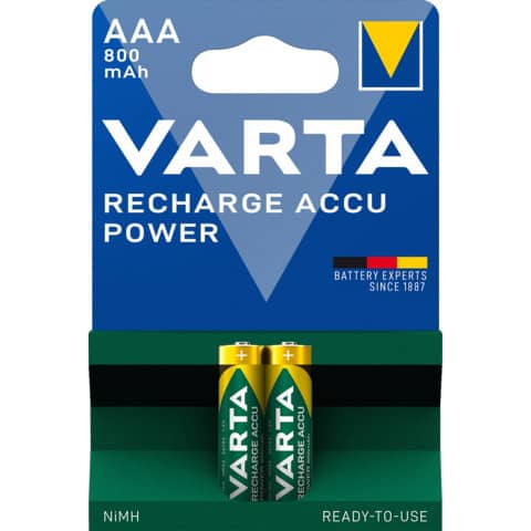 Akku Varta Rechargeable Accu Power AAA 6703, Micro, R3, HR03, 1,2 V, 2 Stück