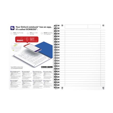 Collegeblock Oxford Office Essentials 100103741, DIN A5, 90 Blatt, 90 g/qm, liniert, farbig sortiert