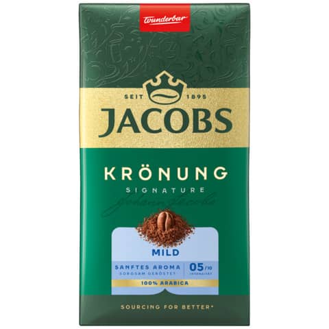 Kaffee Jacobs Krönung Mild 4091342, gemahlener Kaffee 100 % Arabica, 500 g