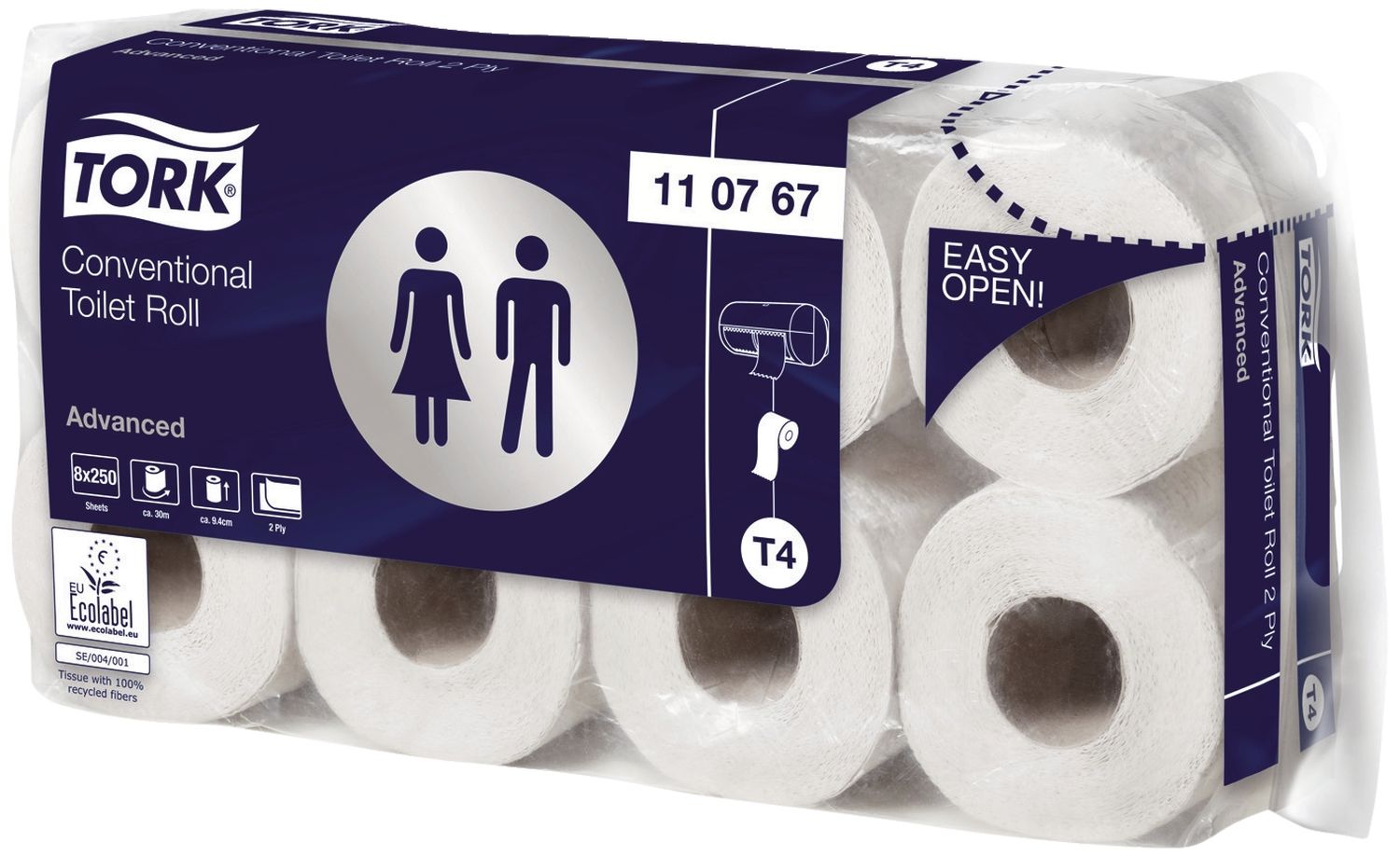 Advanced Toilettenpapier - 2 lagig, weich, geprägt, 8 x 8 Rollen Advanced Toilettenpapier - 2 lagig, weich, geprägt, 8 x 8 Rollen