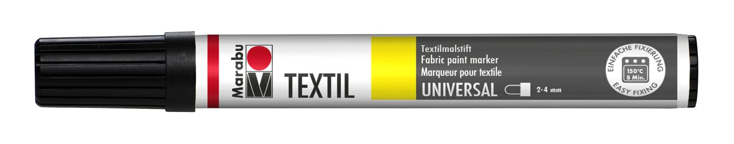Textil Painter Schwarz 073, 2-4 mm Textil Painter Schwarz 073, 2-4 mm