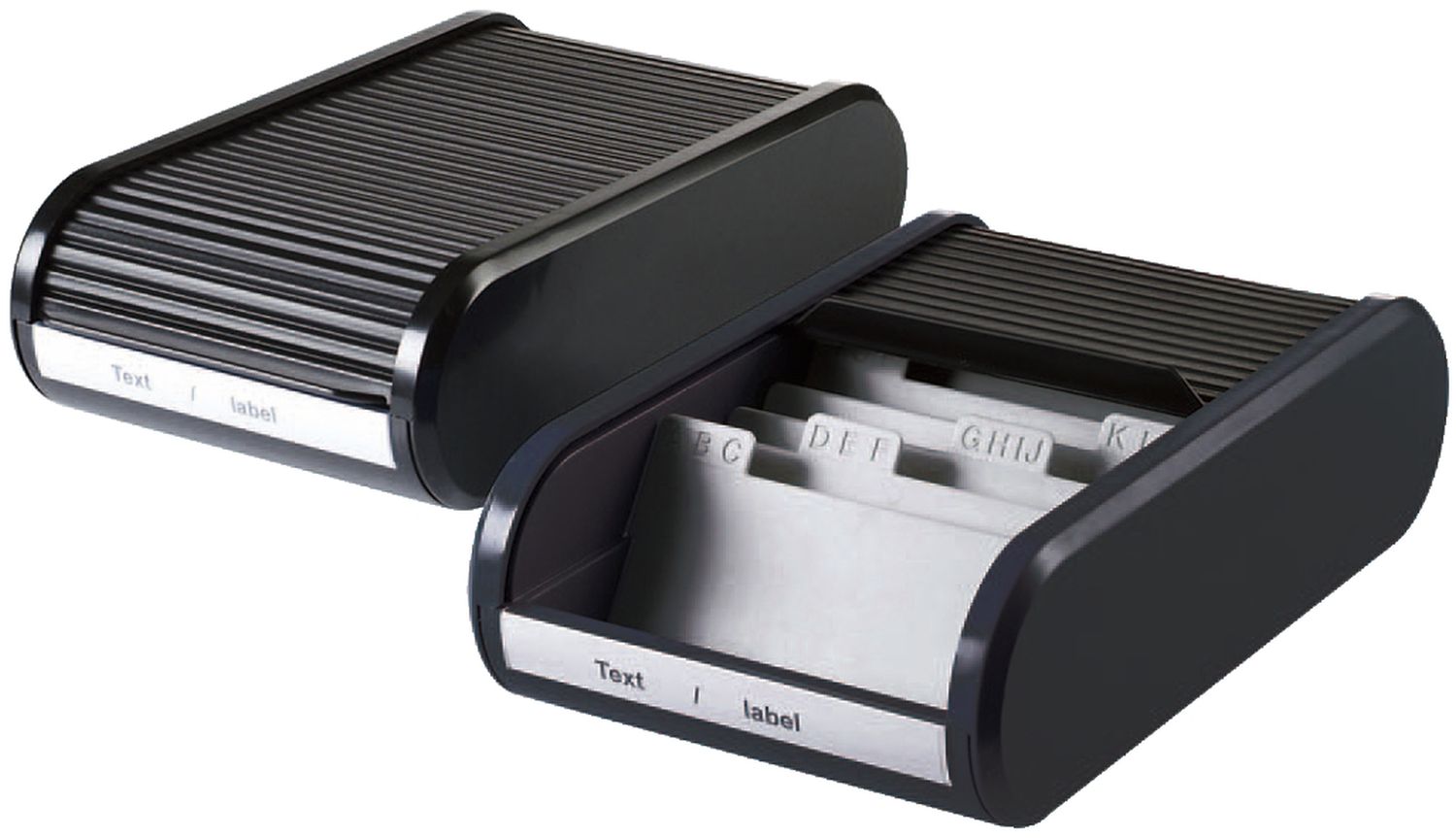 Visitenkartenbox Linear - für 300 Karten, schwarz Visitenkartenbox Linear - für 300 Karten, schwarz
