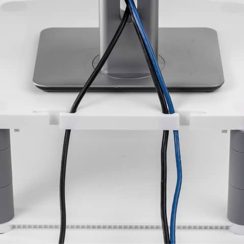 Monitorständer Fellows Premium 91717, höhenverstellbar, Kunststoff, platingrau