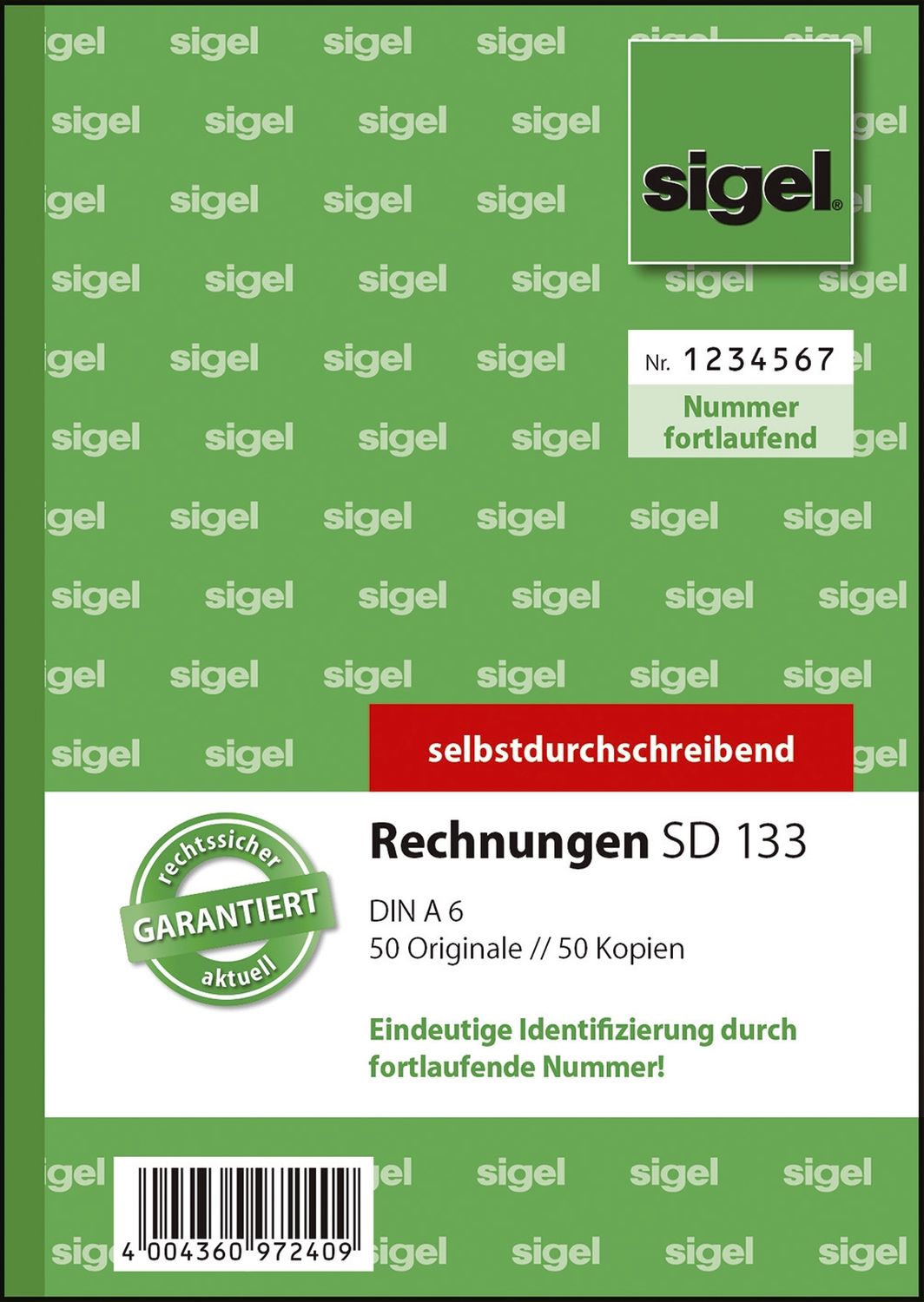 Rechnungen, mit fortlaufender Nummerierung - A6, 1. und 2. Blatt bedruckt, SD, 2 x 50 Blatt