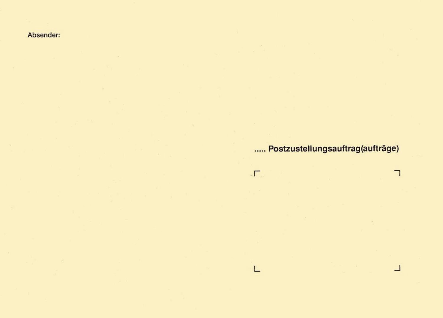 Zustellungsumschlag äußere an  das Postamt, RNK 2049/100, B4, ohne Sichtfenster, 100 g/qm, 50 Stück