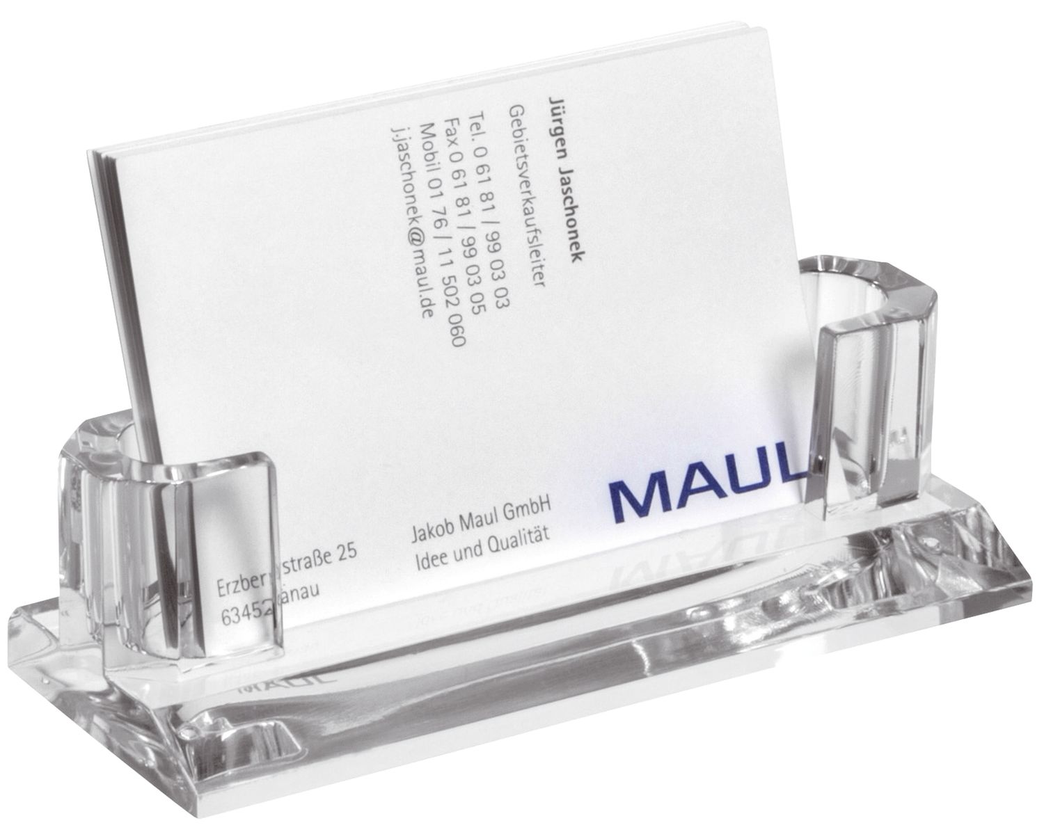 Acryl Visitenkarten-Halter - ca. 35 Karten, 110 x 44 x 32 mm, glasklar Acryl Visitenkarten-Halter - ca. 35 Karten, 110 x 44 x 32 mm, glasklar