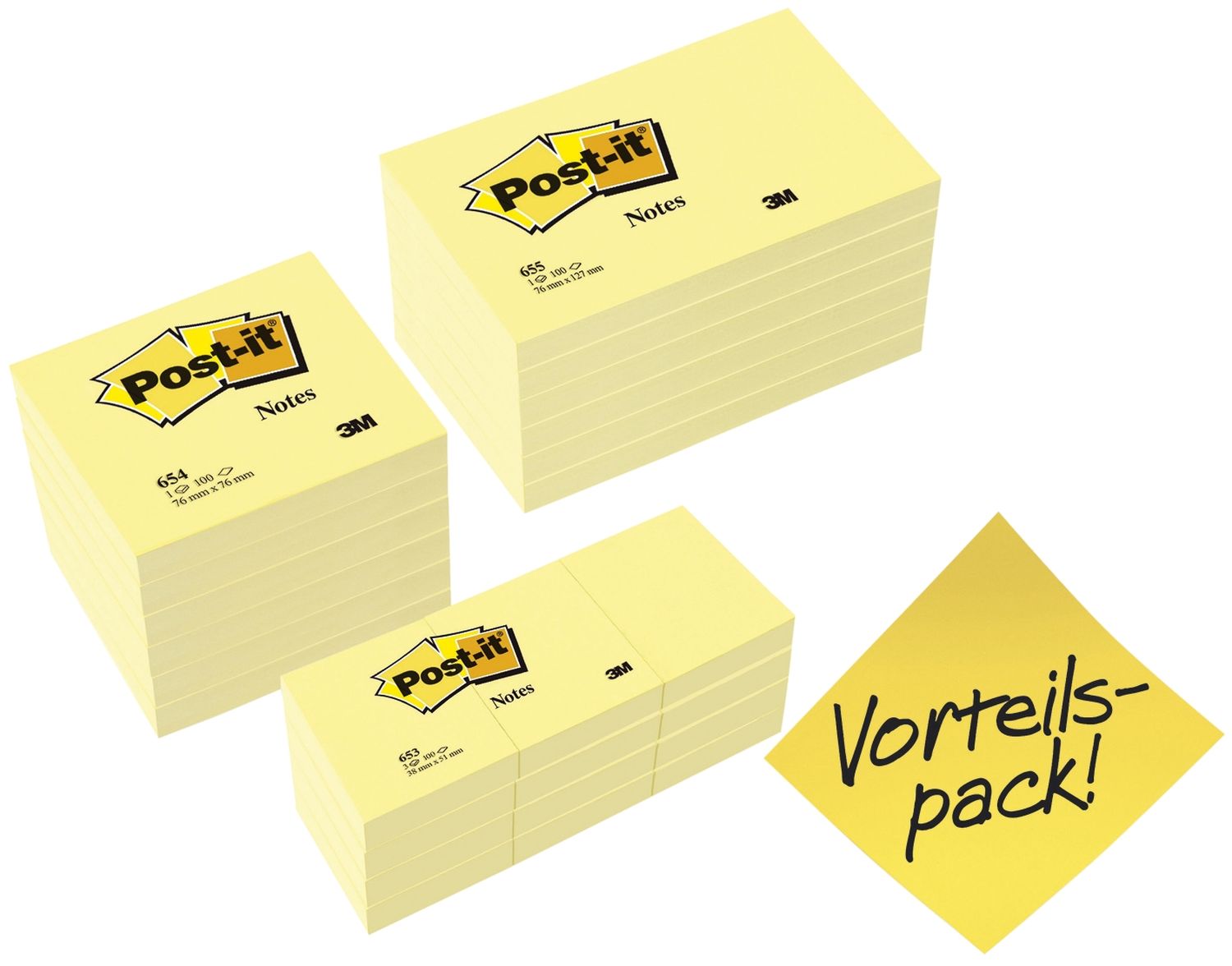 Haftnotiz Promotion - Sparset: 6 x 654 gelb + 6 x 655 gelb + 12 x 653 gelb gratis Haftnotiz Promotion - Sparset: 6 x 654 gelb + 6 x 655 gelb + 12 x 653 gelb gratis