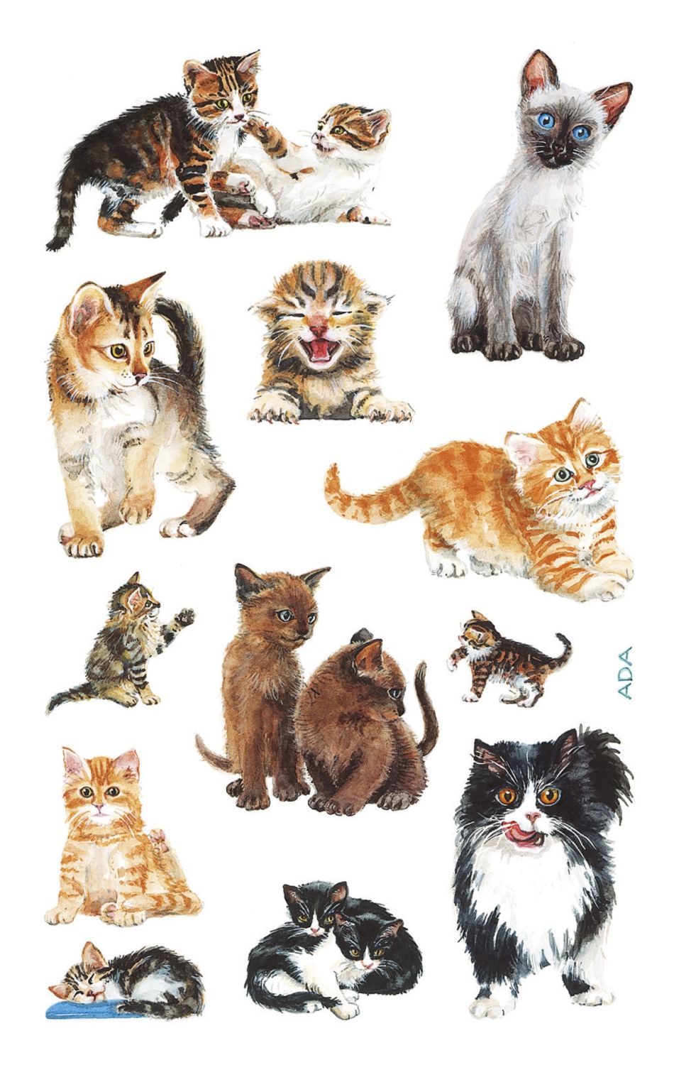 Z-Design 53574, Kinder Sticker, Katzenbabies, 3 Bogen/36 Sticker Z-Design 53574, Kinder Sticker, Katzenbabies, 3 Bogen/36 Sticker