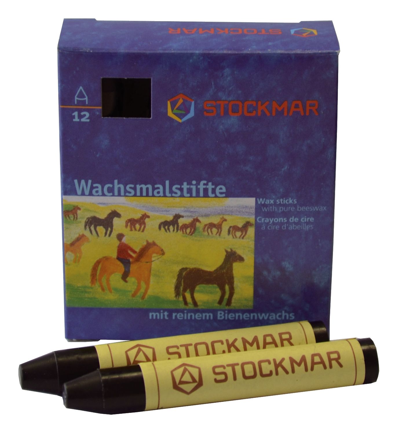 Wachsmalstifte - schwarz - 12 Stifte Wachsmalstifte - schwarz - 12 Stifte