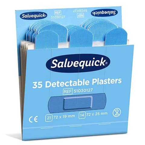 Pflaster-Strips Nachfüllpackung - 6x 35 Stück, blau Pflaster-Strips Nachfüllpackung - 6x 35 Stück, blau