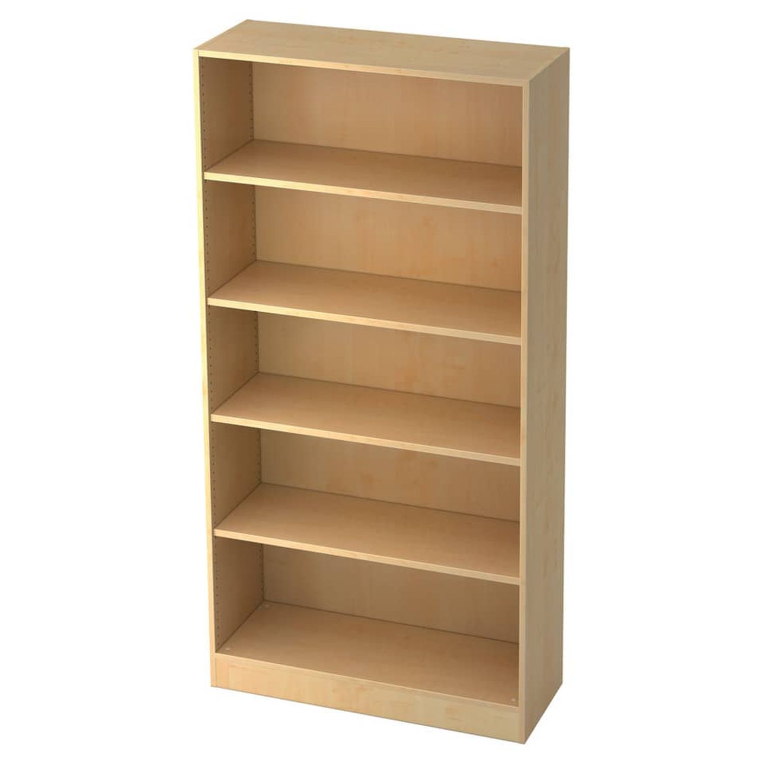 Regal - breit, 5OH, 100 cm breit, Sockelblende, Ahorn, mit Montageservice Regal - breit, 5OH, 100 cm breit, Sockelblende, Ahorn, mit Montageservice