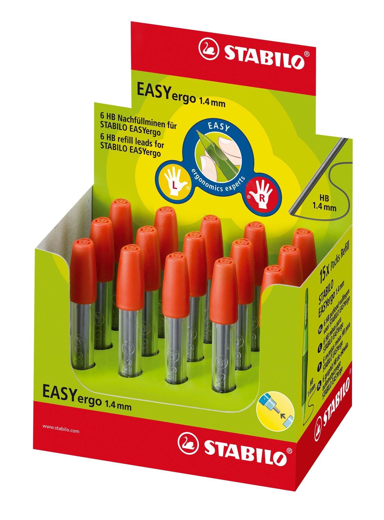 Minen zum Nachfüllen - EASYergo 1.4 Nachfüllminen - 6er Pack - Härtegrad HB Minen zum Nachfüllen - EASYergo 1.4 Nachfüllminen - 6er Pack - Härtegrad HB