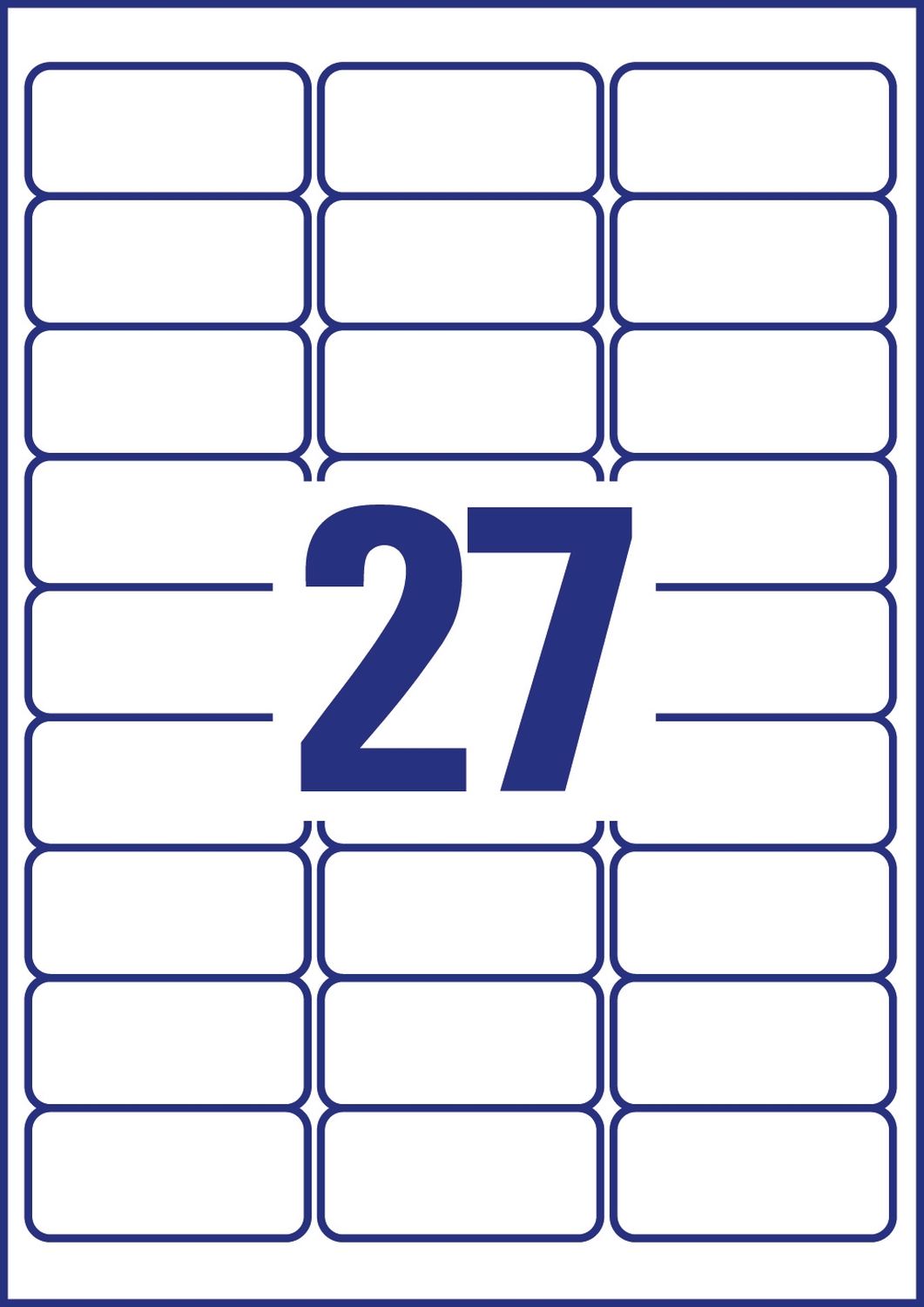 L4737REV-100 Universal-Etiketten - 63,5 x 29,6 mm, weiß, 2.700 Etiketten, wiederablösbar