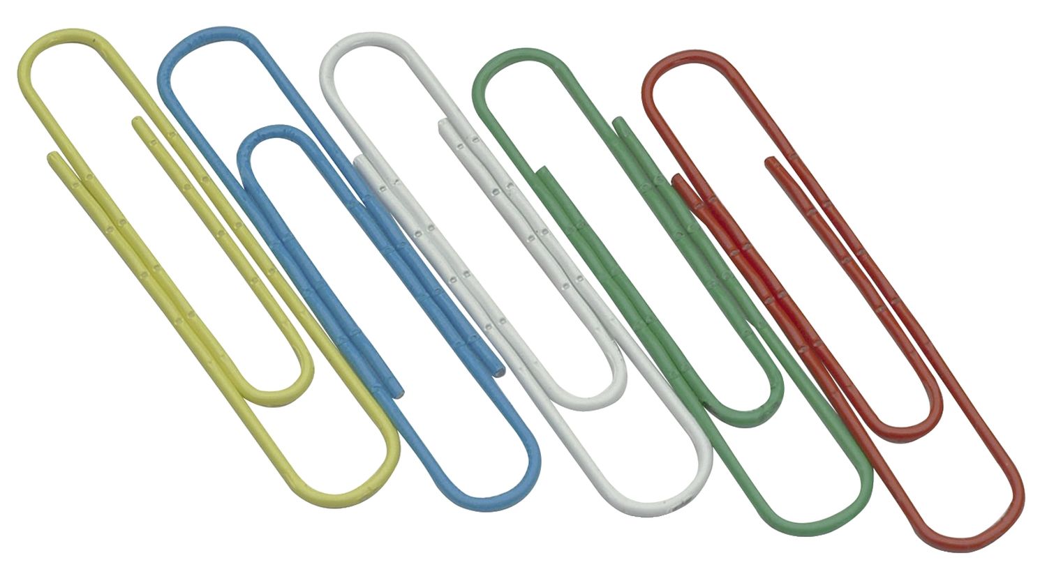 Aktenklammern - 50 mm glatt, farbig sortiert, 30 Stück Aktenklammern - 50 mm glatt, farbig sortiert, 30 Stück