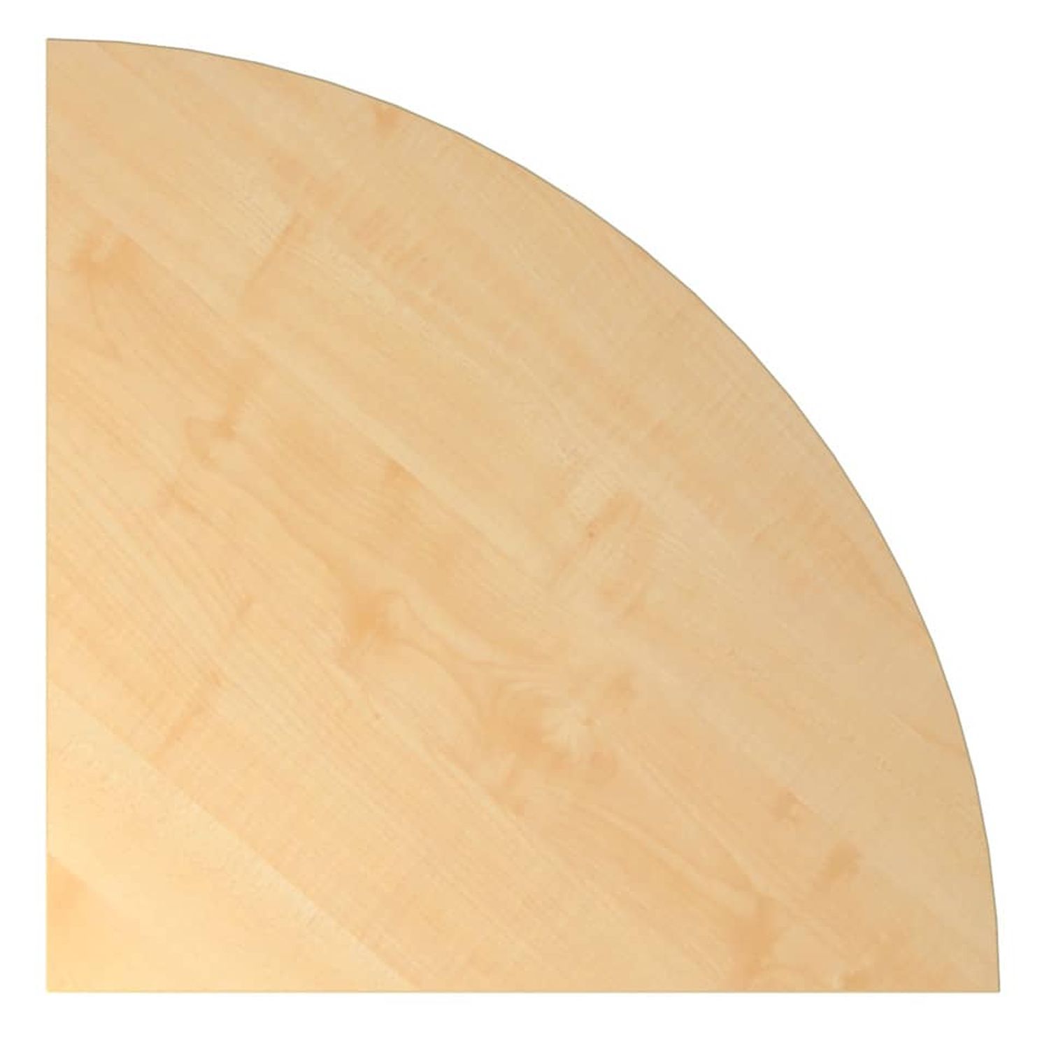Verkettungswinkel Viertelkreis für 4-Fuß-Schreibtisch - 80 x 80 cm, Ahorn, mit Montageservice