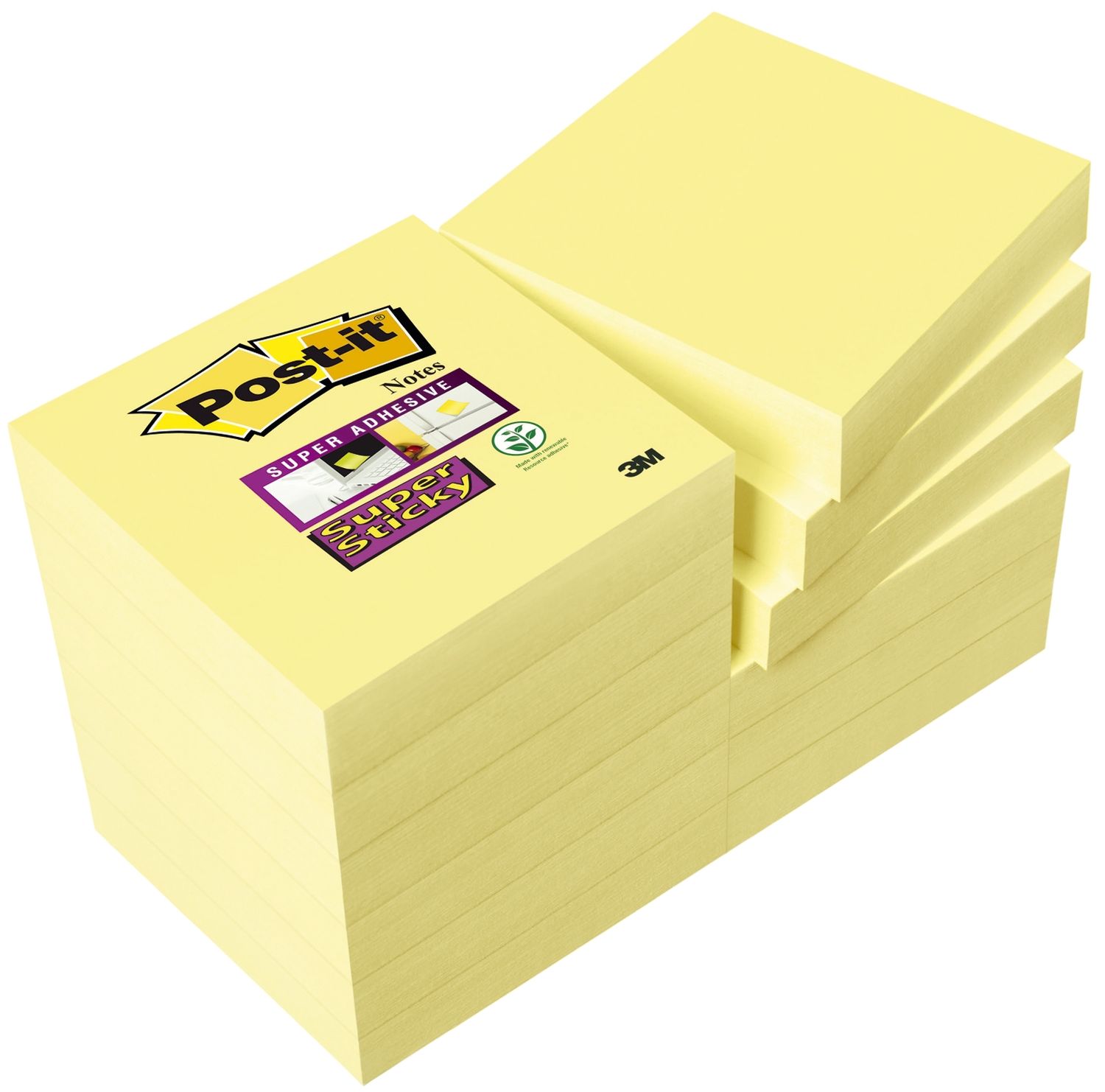 Haftnotiz  Notes - 48 x 48 mm, kanariengelb, 12x90 Blatt