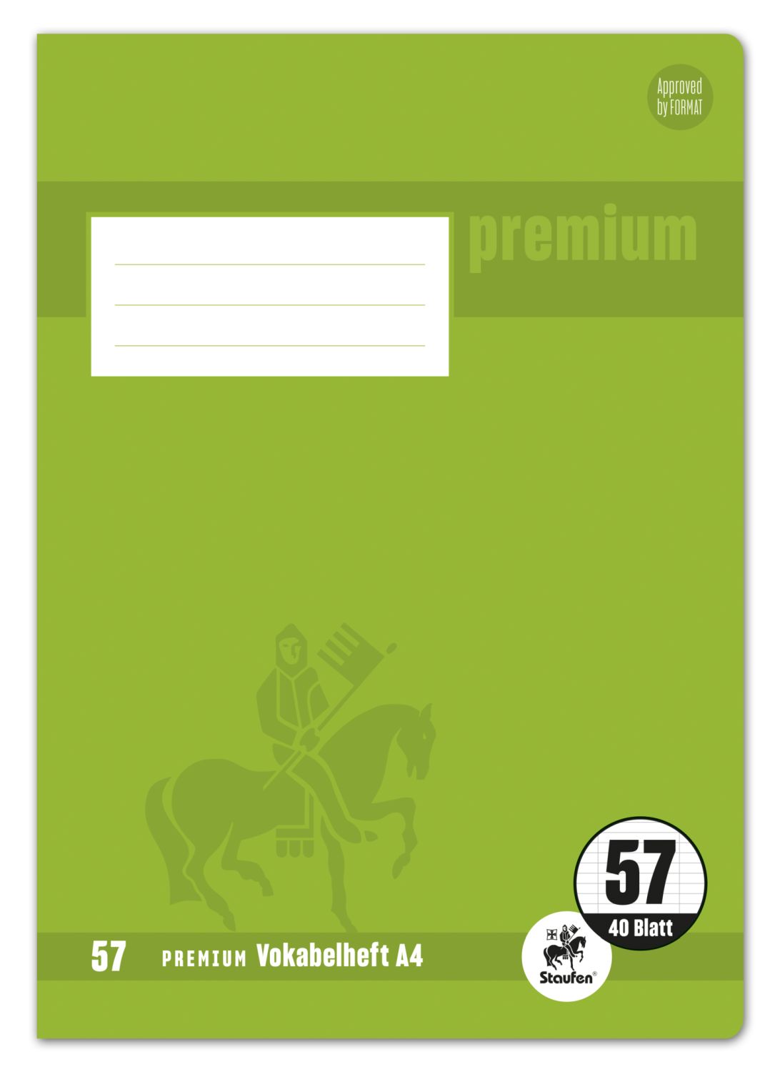 Vokabelheft PREMIUM Academy LIN 57 - A4, 90 g/qm, 40 Blatt Vokabelheft PREMIUM Academy LIN 57 - A4, 90 g/qm, 40 Blatt