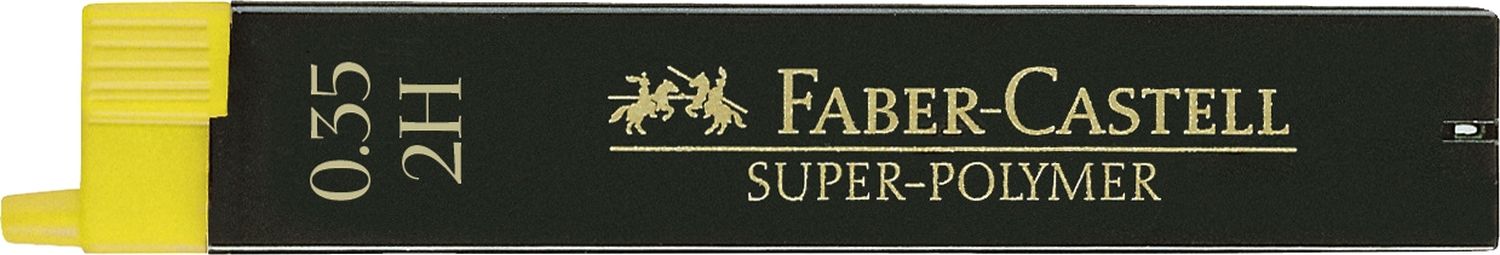 Feinmine SUPER-POLYMER - 0,35 mm, 2H, tiefschwarz, 12 Minen Feinmine SUPER-POLYMER - 0,35 mm, 2H, tiefschwarz, 12 Minen
