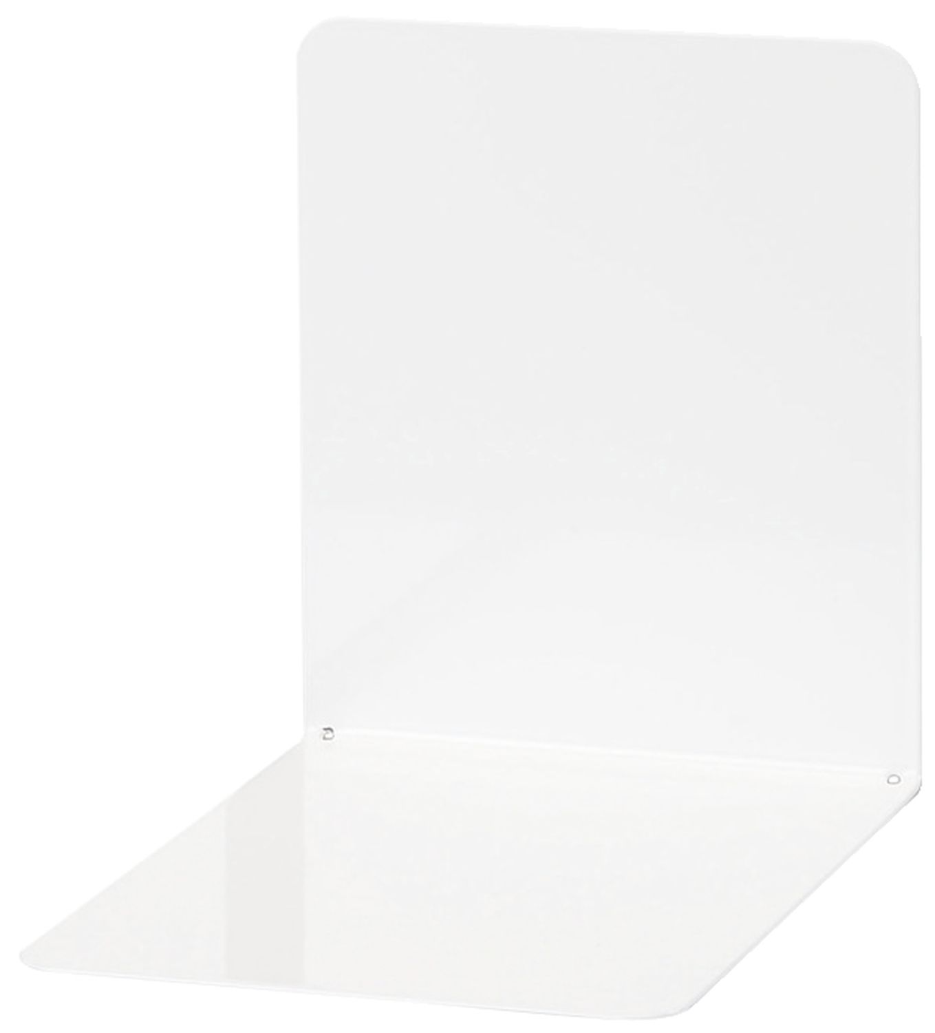 Buchstützen aus Metall, breit, 120 x 140 x 140 mm, weiß, Pack mit 2 Stück Buchstützen aus Metall, breit, 120 x 140 x 140 mm, weiß, Pack mit 2 Stück