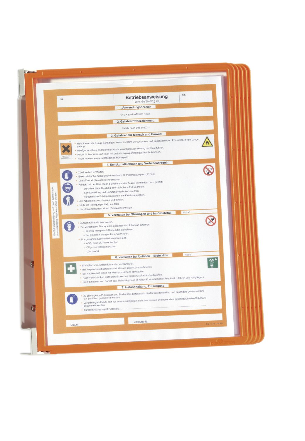 Sichttafelsystem VARIO® WALL 5 - Wandset, 5 Sichttafeln A4, orange Sichttafelsystem VARIO® WALL 5 - Wandset, 5 Sichttafeln A4, orange