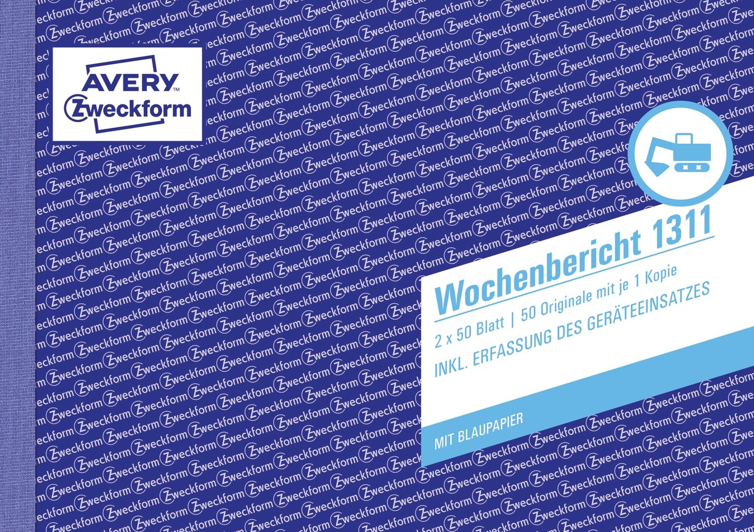 1311 Wochenbericht, DIN A5 quer, vorgelocht, 2 x 50 Blatt, weiß, gelb 1311 Wochenbericht, DIN A5 quer, vorgelocht, 2 x 50 Blatt, weiß, gelb