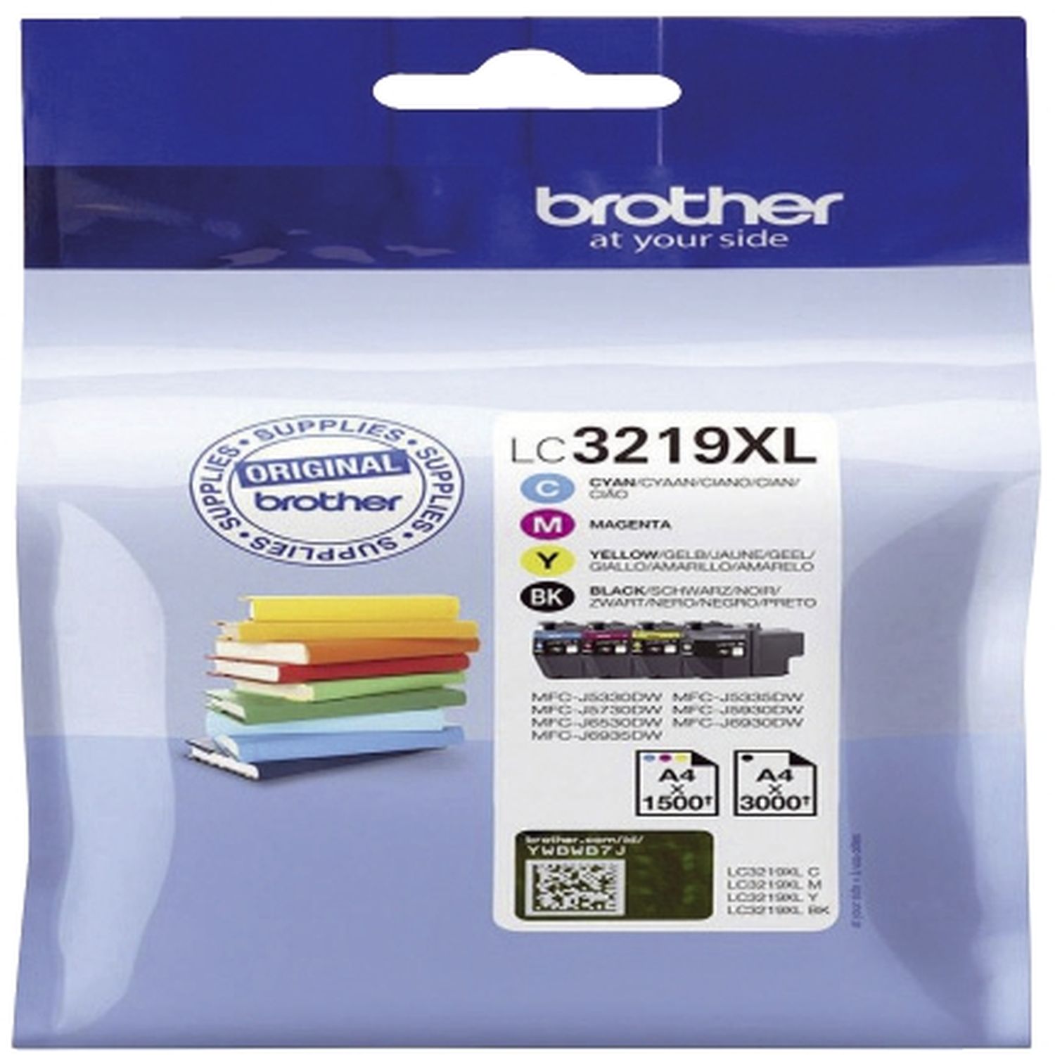 Original Brother Tintenpatrone MultiPack Bk,C,M,Y Blister (LC-3219XLVALDR)
