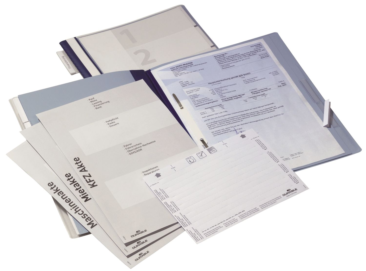 Personalhefter Durable 2556 06, DIN A4, Hartfolie, 5fach-Register, blau Personalhefter Durable 2556 06, DIN A4, Hartfolie, 5fach-Register, blau