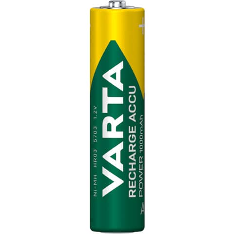 Akku Varta Rechargeable Accu Power AAA 5703, Micro, R3, HR03, 1,2 V, 2 Stück