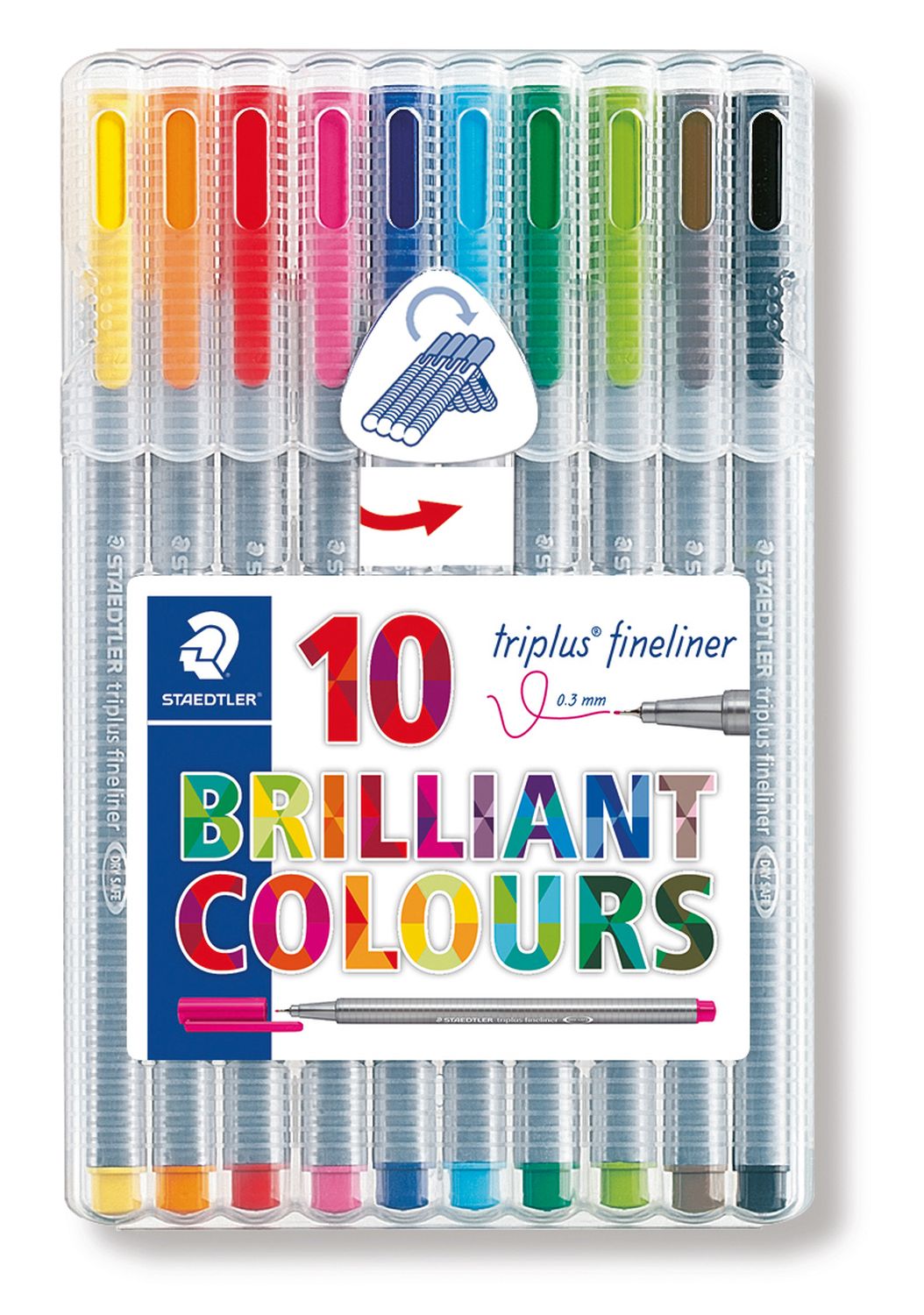 Feinschreiber triplus® - 0,3 mm, Aufstellbox, 10 Farben Feinschreiber triplus® - 0,3 mm, Aufstellbox, 10 Farben