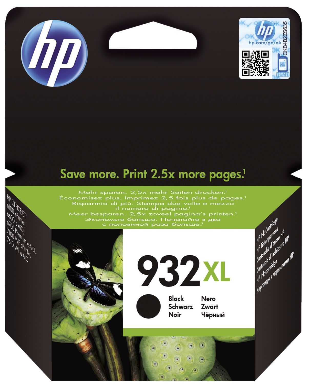 Original HP Tintenpatrone schwarz (CN053AE,CN053AE#BGX,CN053AE#BGY,932XL,932XLBK,932XLBLACK,NO932XL,NO932XLBK,NO932XLBLACK)
