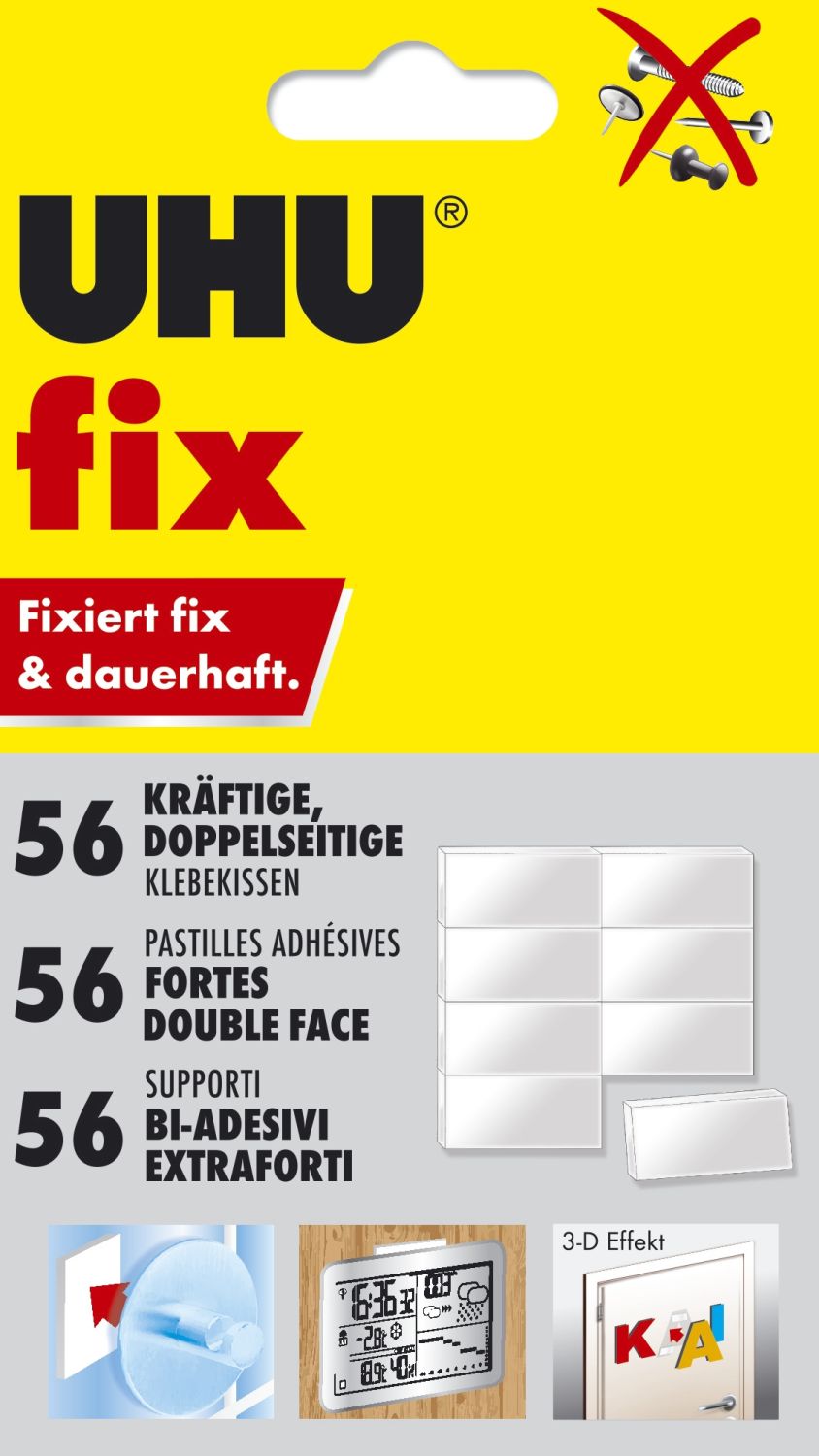 Klebekissen fix - doppelseitig, dauerhaft, 56 Stück Klebekissen fix - doppelseitig, dauerhaft, 56 Stück
