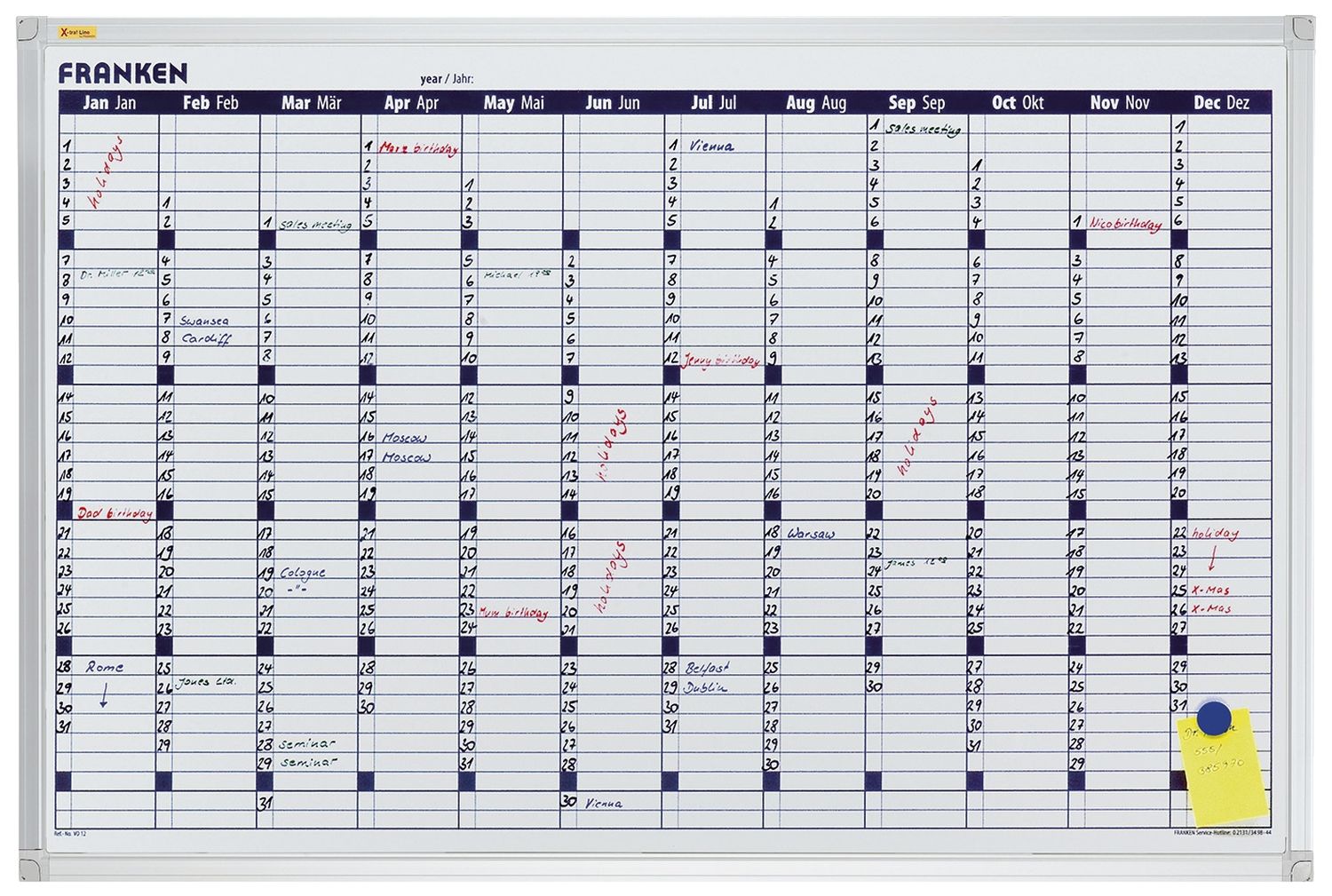 X-tra!Line® Kalender - 12 Monate, 90 x 60 cm X-tra!Line® Kalender - 12 Monate, 90 x 60 cm