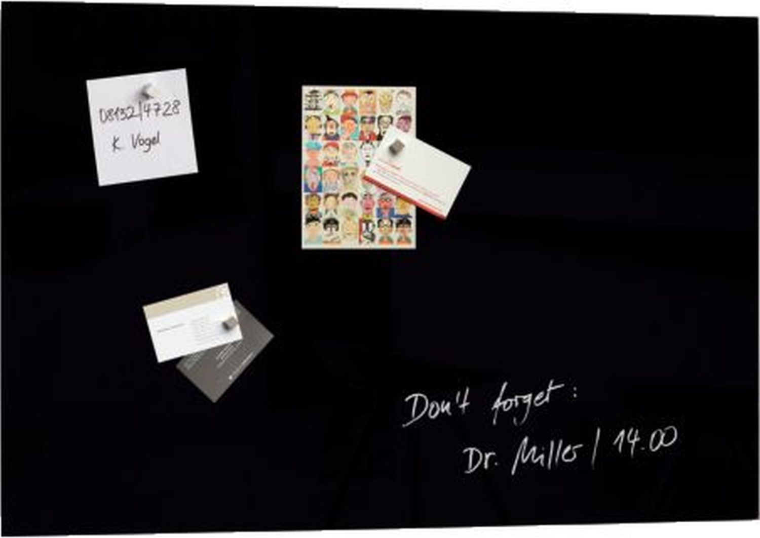 Glas-Magnetboard Artverum - schwarz, 60 x 40 cm Glas-Magnetboard Artverum - schwarz, 60 x 40 cm