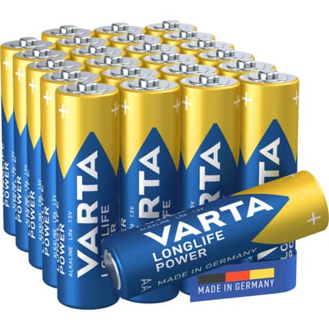 Batterien Varta Longlife Power AA 4906, Mignon, R6, LR06, 1,5 V, 24 Stück Batterien Varta Longlife Power AA 4906, Mignon, R6, LR06, 1,5 V, 24 Stück