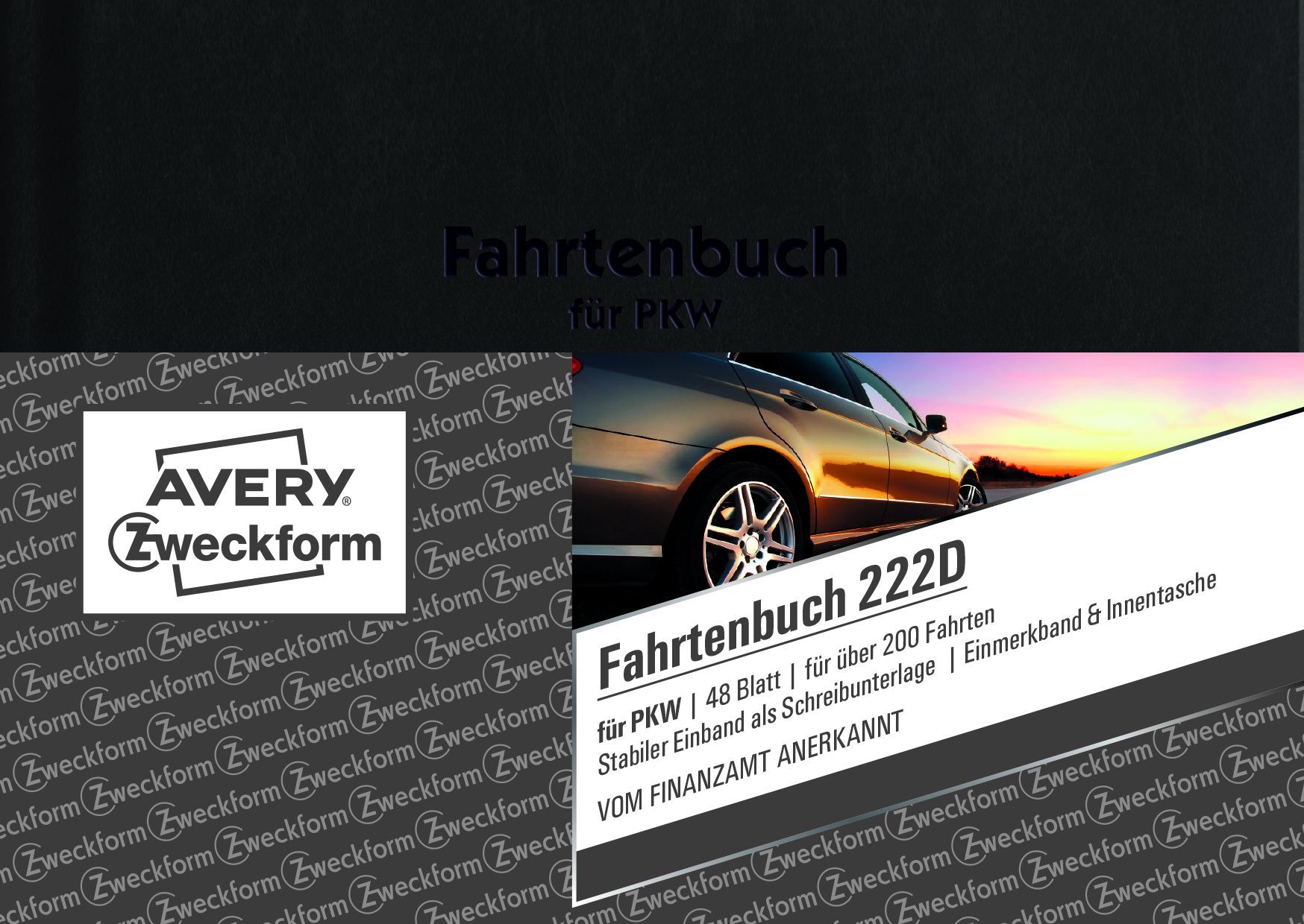 222D Fahrtenbuch - A6, steuerlicher km-Nachweis, 48 Blatt, weiß