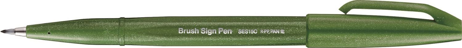 Kalligrafiestift Sign Pen Brush - Pinselspitze, olivgrün