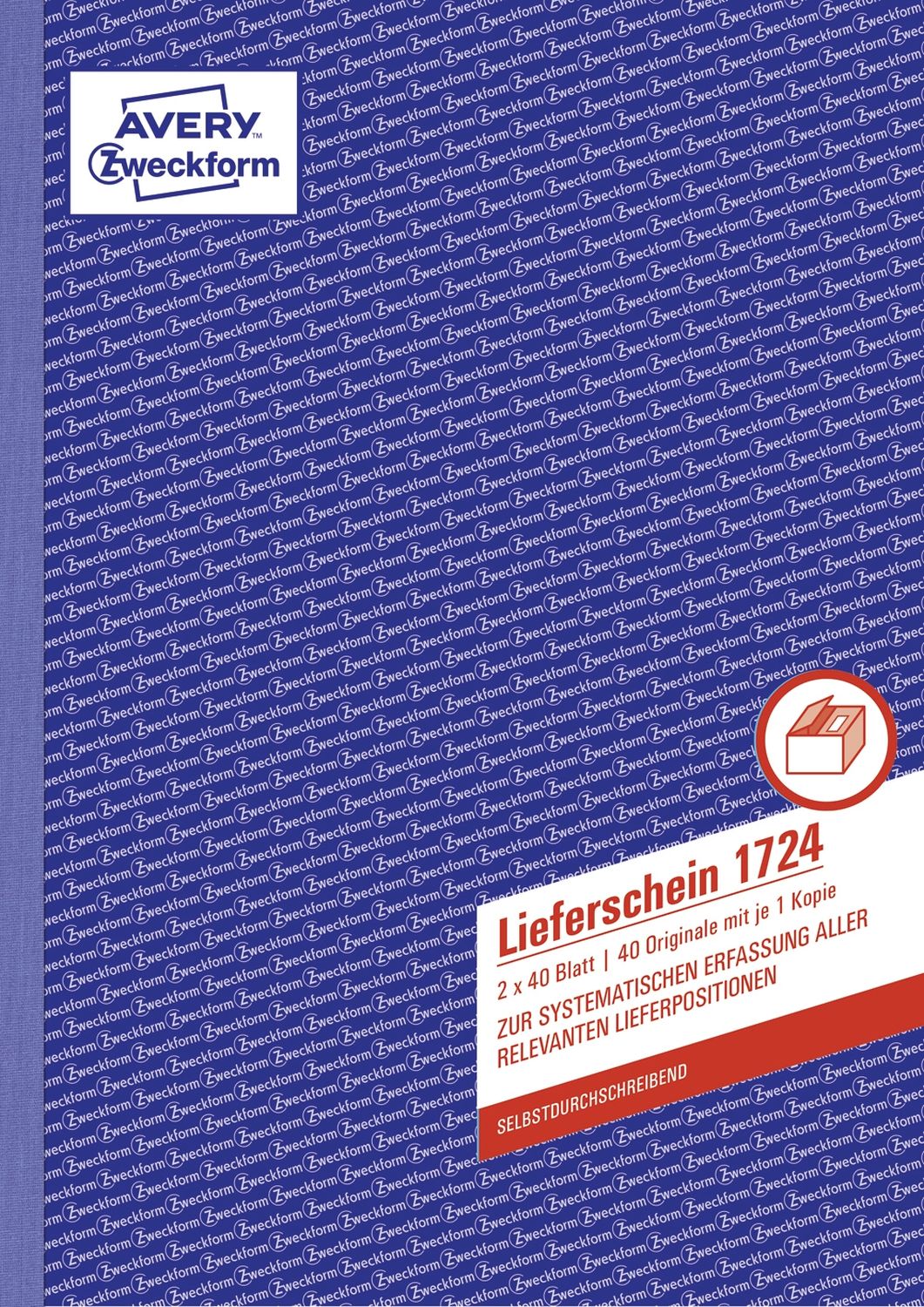 1724 Lieferschein, DIN A4, selbstdurchschreibend, 2 x 40 Blatt, weiß, gelb 1724 Lieferschein, DIN A4, selbstdurchschreibend, 2 x 40 Blatt, weiß, gelb