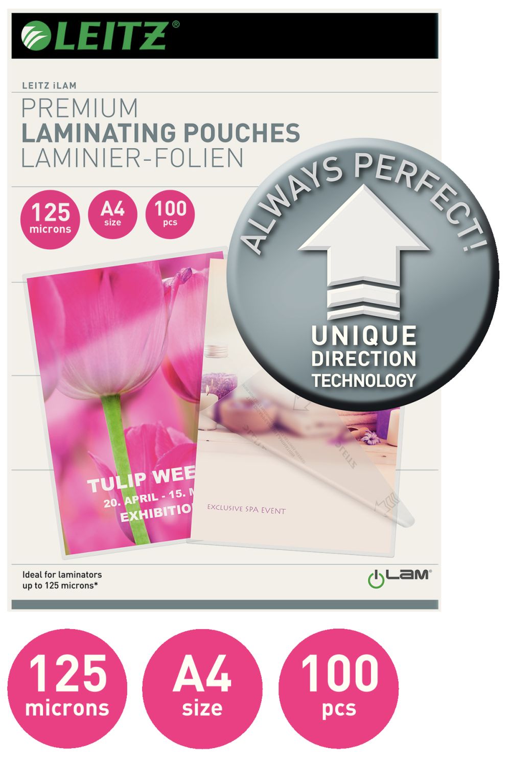 7481 Laminierfolie UDT - A4, glänzend, 125 mym, 100 Stück 7481 Laminierfolie UDT - A4, glänzend, 125 mym, 100 Stück