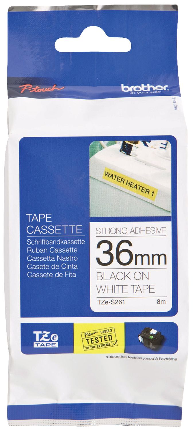 TZe-261 Schriftbandkassette - laminiert, 36 mm x 8 m, schwarz auf weiß TZe-261 Schriftbandkassette - laminiert, 36 mm x 8 m, schwarz auf weiß