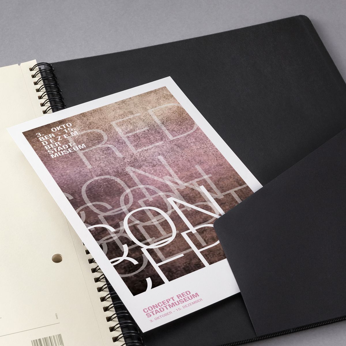 Collegeblock Conceptum - ca. A5, liniert, 80 Blatt, schwarz