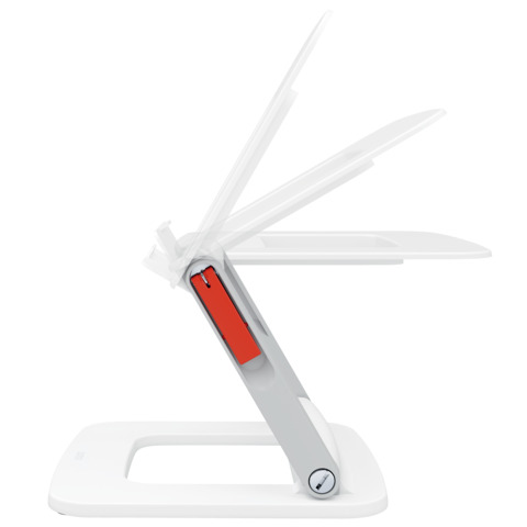 Laptopständer Leitz Ergo Multi-Winkel 642-00-01, für Laptops bis 15 Zoll, Kunststoff, weiß